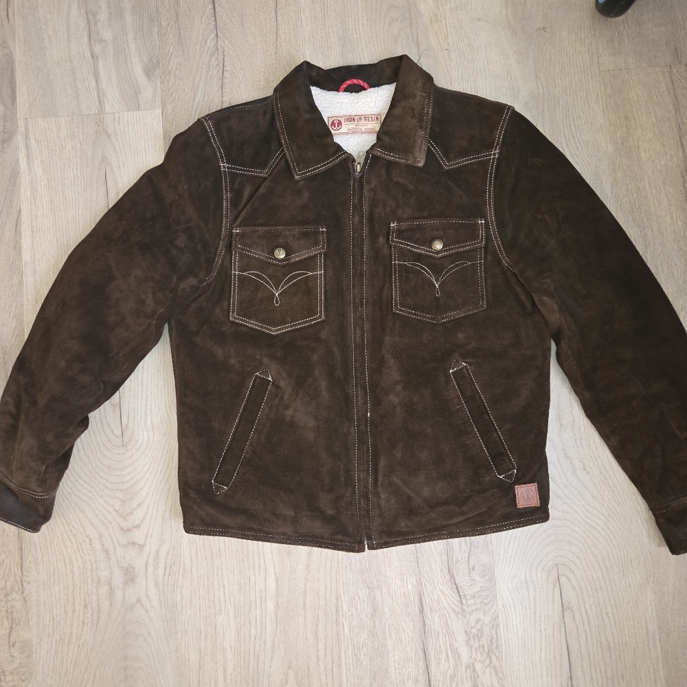 Iron and Resin suede jacket